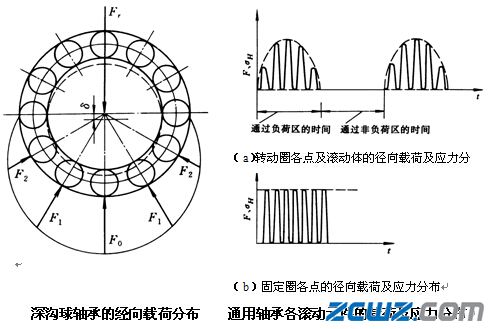 滾動(dòng)軸承的受載和失效